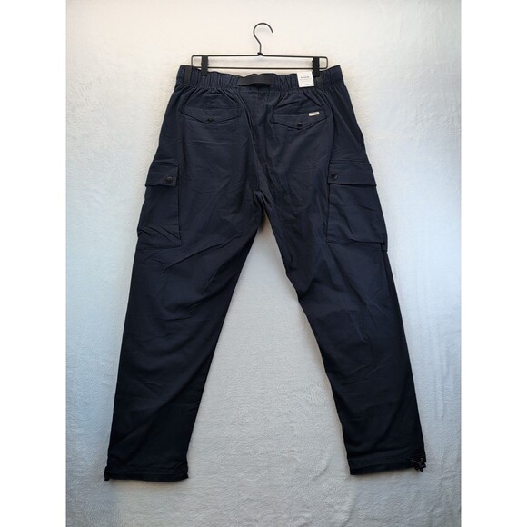Kennedy Denim Co Belted Cargo Pants Drawstring Ankles Navy Blue NWT Size Large - Picture 12 of 15